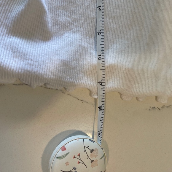 Bebe NWT Y2K White Logo Pink Stone Ribbed Scoop Neck Crop Top, Size S - Picture 13 of 13